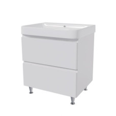 Тумба на ніжках Hilton з умивальником ZEN, біла для ванної кімнати