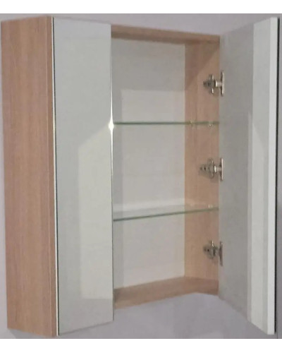 Шафа навісна дзеркальна Смарт 60 см ЗШ сонома/трюфель