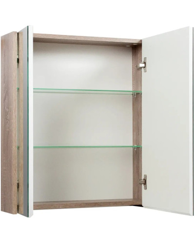 Шафа навісна дзеркальна Смарт 60 см ЗШ сонома/трюфель