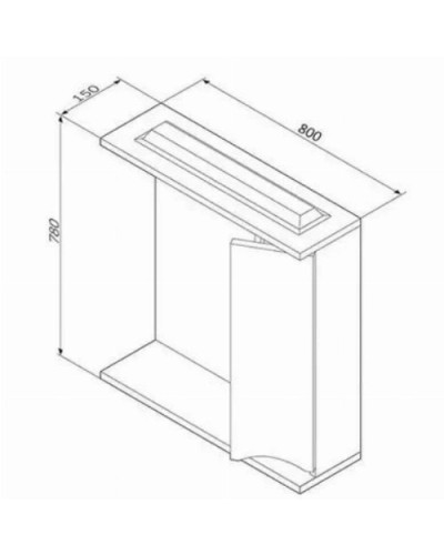 Дзеркало AM.PM Chic 80 см з підсвічуванням