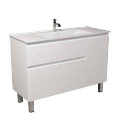 Тумба Baki 120-U з умивальником SU-120 біла підвісна підлогова