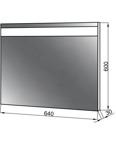 Дзеркало з LED підсвіткою 640x600 мм ЮВВІС Valencia Z-64