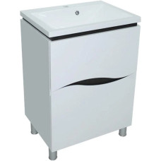 Тумба Омега з умивальником Bianco 60 (2 ящики) біла