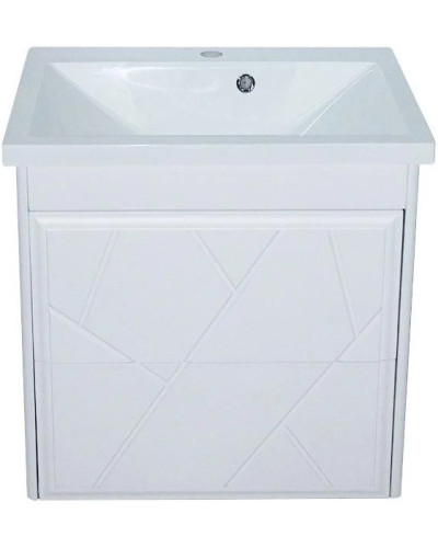 Тумба Vena консольна з умивальником Bianco 60 (2 ящики) біла