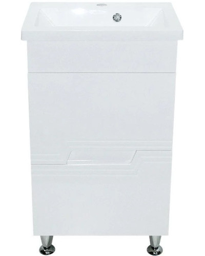 Тумба Коста з умивальником Bianco (2 ящики) біла