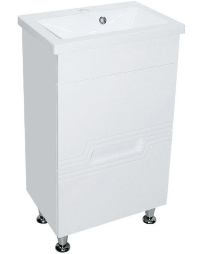 Тумба Коста з умивальником Bianco (2 ящики) біла