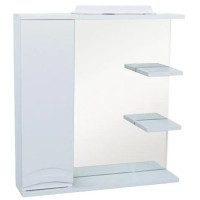 Дзеркало Валенсія з підсвіткою і шафкою ліве біле