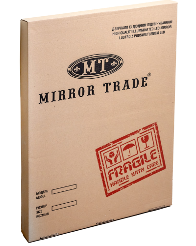 Дзеркало Mirror Trade S №19 800х600 мм з дизайнерською контурною LED-підсвіткою в ванну кімнату