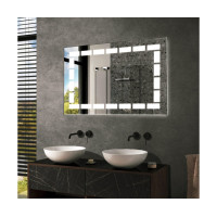 Дзеркало Mirror Trade S №1 800х600 мм з дизайнерською контурною LED-підсвіткою в ванну кімнату