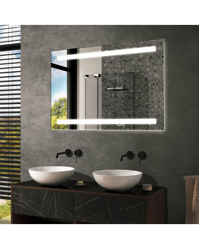 Дзеркало Mirror Trade S №15 800х700 мм з дизайнерською контурною LED-підсвіткою в ванну кімнату