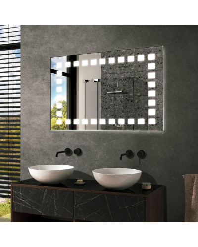 Дзеркало Mirror Trade S №16 800х600 мм з дизайнерською контурною LED-підсвіткою в ванну кімнату