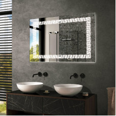 Дзеркало Mirror Trade S №19 800х600 мм з дизайнерською контурною LED-підсвіткою в ванну кімнату