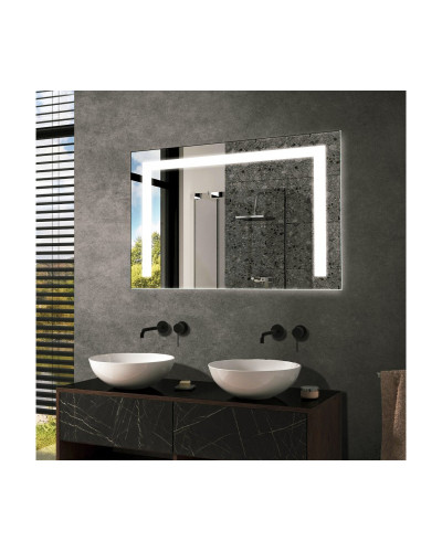 Дзеркало Mirror Trade S №7 800х600 мм з дизайнерською контурною LED-підсвіткою в ванну кімнату