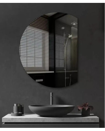 Дзеркало VIDRIO Diego асиметричне коло з правим зрізом з LED-підсвіткою в ванну кімнату