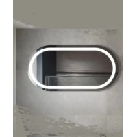 Дзеркало VIDRIO Mia horizontal прямокутне заокруглене з LED-підсвіткою в ванну кімнату