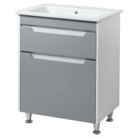 Тумба ЮВВІС Valencia NEW Gray ТНБ-2 Д 60 см з умивальником Vesta
