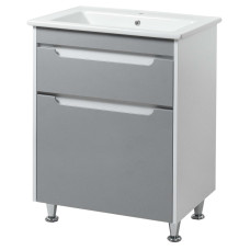 Тумба ЮВВІС Valencia NEW Gray ТНБ-2 Д 60 см з умивальником Vesta