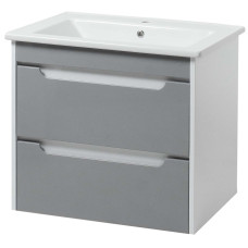 Тумба ЮВВІС Valencia NEW grey ТП-2 Д 60 см з умивальником Vesta