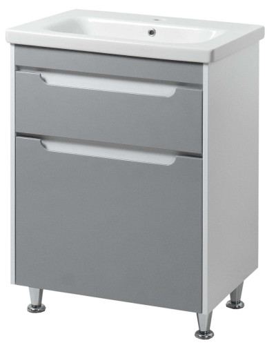 Тумба ЮВВІС Valencia NEW Gray ТНБ-2 Д 65 см з умивальником Bolero