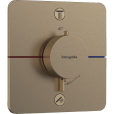 Термостат прихованого монтажу на 2 споживачі Hansgrohe ShowerSelect Comfort Q для душу, Brushed Bronze