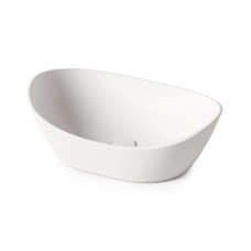 Умивальник накладний PAA Amore, Silkstone, зі зливом, 60х37, Matte White