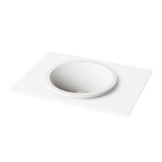 Умивальник врізний PAA Round In, камінь литий, D=44, Glossy Alpine White