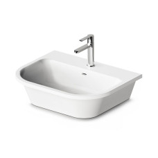 Умивальник підвісний PAA Vario, литий камінь, 59,5х47, Glossy Alpine White