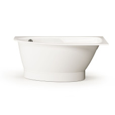 Ванна зі штучного каменю PAA Tre A, кутова ліва, панель маленька A, 150х100, Glossy Alpine White