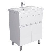 Тумба City White 70 з умивальником Cosmopolitan 70 біла підлогова Мойдодир