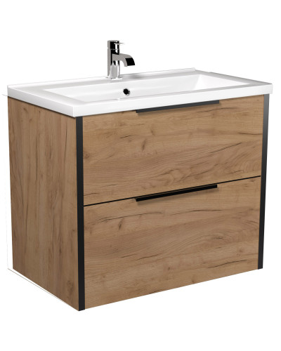 Тумба Line Craft 70 з умивальником Cosmo 70 дуб крафт Мойдодир