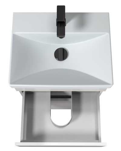 Тумба MoonShine 50 з умивальником Sempre 50 підлогова Мойдодир