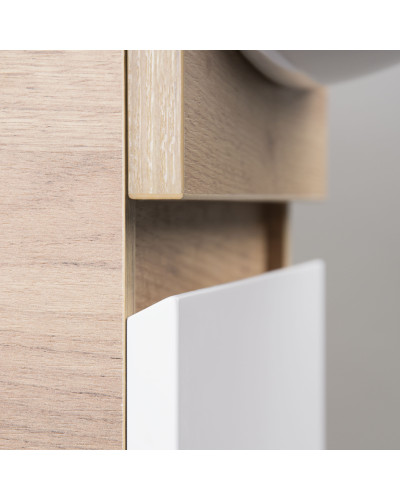 Тумба Oslo 50 Wood з умивальником Arteco 50 дуб крафт/біла Мойдодир