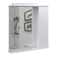 Дзеркало з шафкою Мойдодир СТ-70 з LED-підсвіткою у ванну кімнату