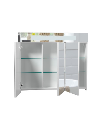 Дзеркальна шафа Мойдодир Oskar ЗШ-90 з LED підсвіткою у ванну кімнату