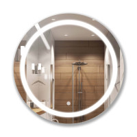 Дзеркало Мойдодир Sunny 60x60 S з LED підсвіткою та сенсором у ванну кімнату