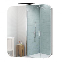 Дзеркальна шафа Мойдодир Сорренто ЗШ-60 з LED підсвіткою у ванну кімнату