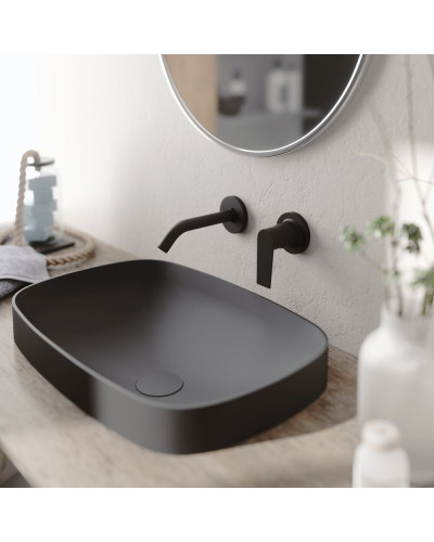 Змішувач для умивальника Clever Agora Xtreme EcoNature чорний у ванну кімнату