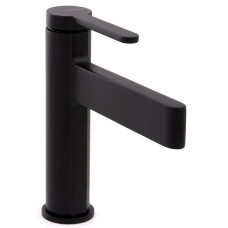 Змішувач для умивальника Clever Velvet II Waterfall чорний у ванну кімнату