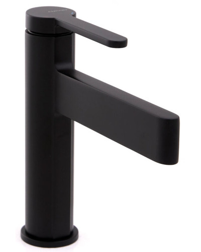 Змішувач для умивальника Clever Velvet II Waterfall чорний у ванну кімнату