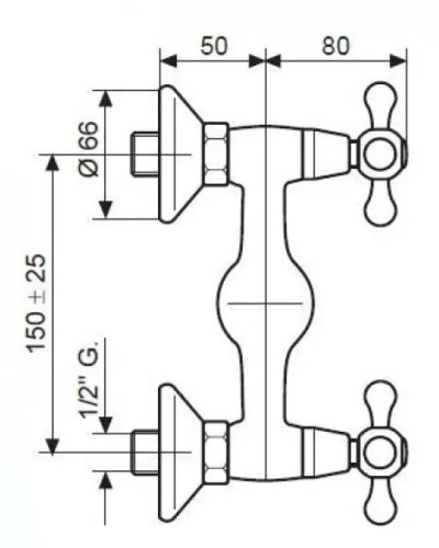 Змішувач для душу Emmevi Deco Ceramica золото OR121002 у ванну кімнату