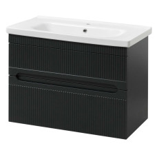  Тумба ЮВВІС Aria антрацит матовий ТПБ-2 Д 80 см з умивальником Fenova