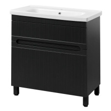  Тумба ЮВВІС Aria антрацит матовий ТНБ-2 Д 80 см з умивальником Fenova