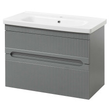  Тумба ЮВВІС Aria бетон матовий ТПБ-2 Д 65 см з умивальником Fenova