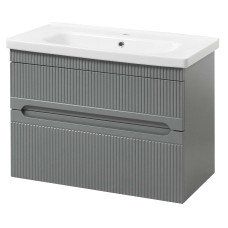  Тумба ЮВВІС Aria бетон матовий ТПБ-2 Д 80 см з умивальником Fenova