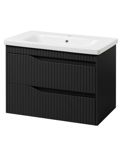 Тумба ЮВВІС Florence антрацит матовий ТП-2 Д 80 см з умивальником Bolero