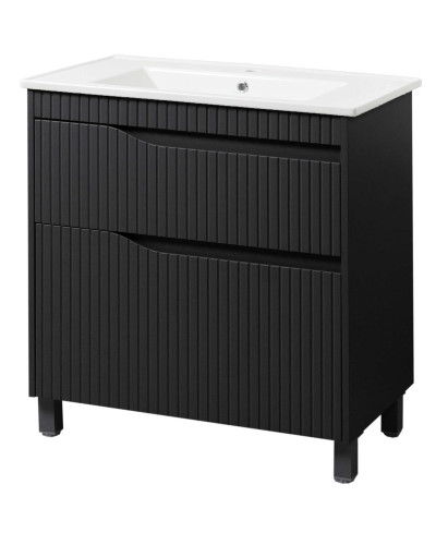 Тумба ЮВВІС Florence антрацит матовий ТНБ-2 Д 100 см з умивальником Vesta