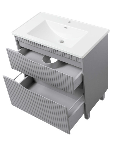 Тумба ЮВВІС Florence бетон матовий ТНБ-2 Д 80 см з умивальником Vesta