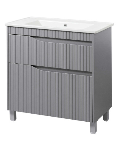 Тумба ЮВВІС Florence бетон матовий ТНБ-2 Д 80 см з умивальником Vesta